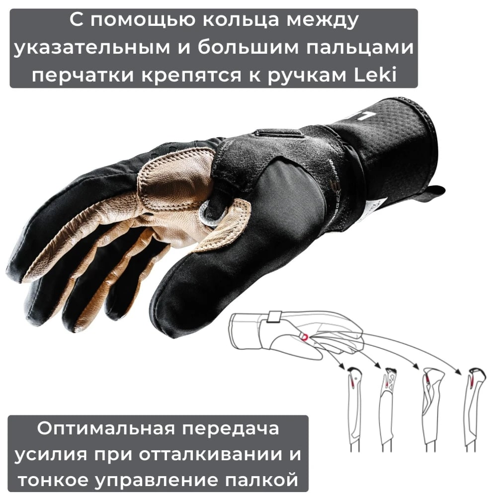 Перчатки Leki Nordic Race Shark Premium